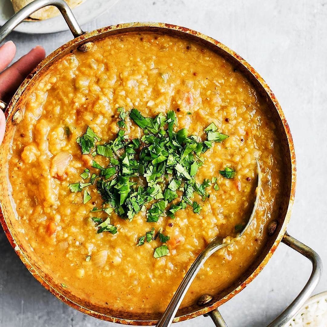 Vegan Indian Dal Tadka Lentil Dish