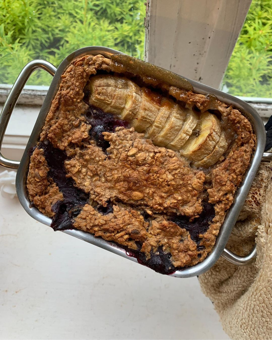 Blueberry Banana Bread Baked Oats