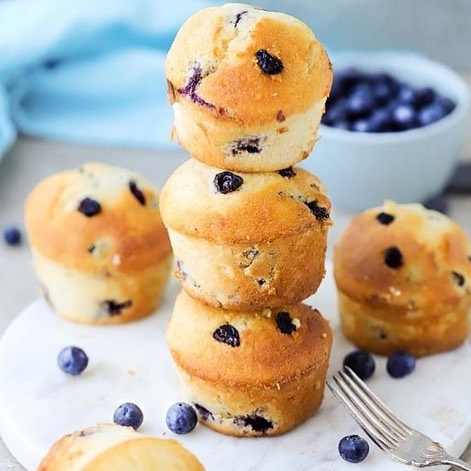 Vegan Blueberry Vanilla Muffins