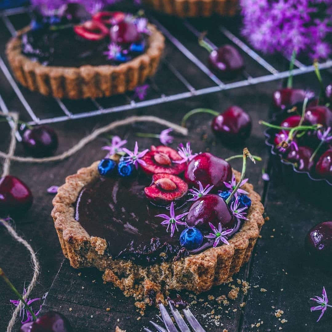 Cherry Chocolate-Filled Tarts