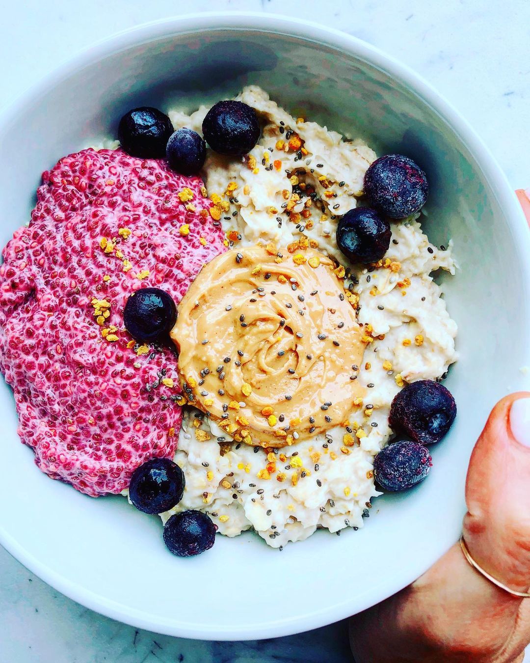 Oatmeal and Chia Pudding Breakfast Bowl