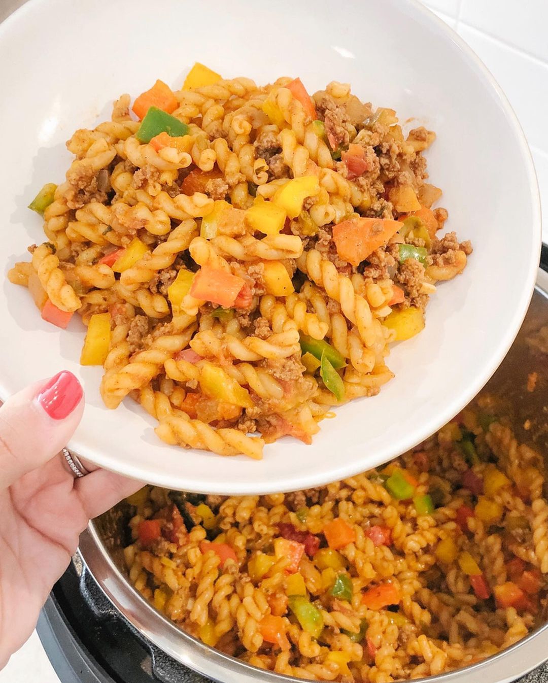 Easy Instant Pot Taco Pasta Dish