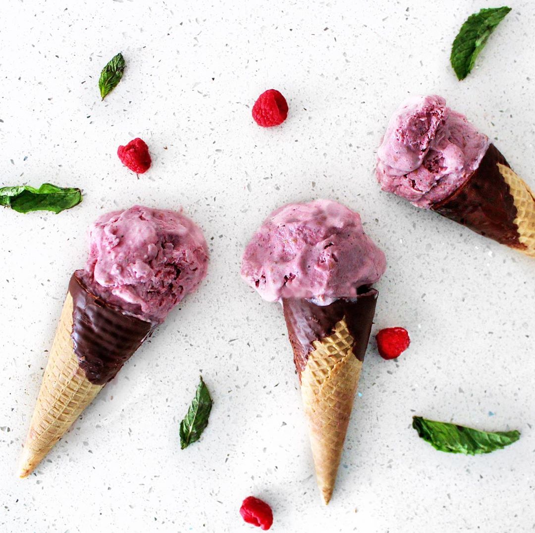 Raspberry Mint Nice Cream
