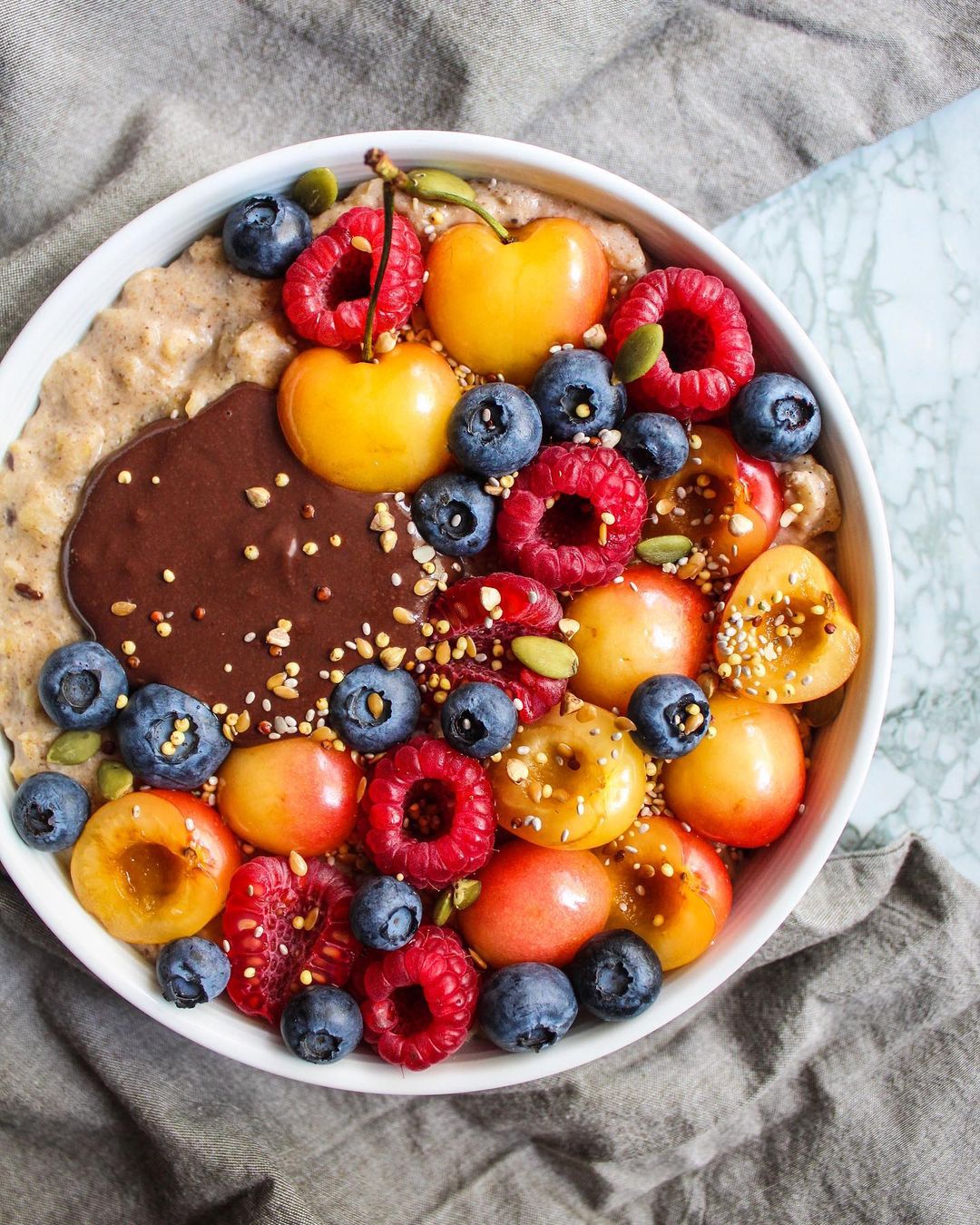 Creamy Tahini Date Oatmeal