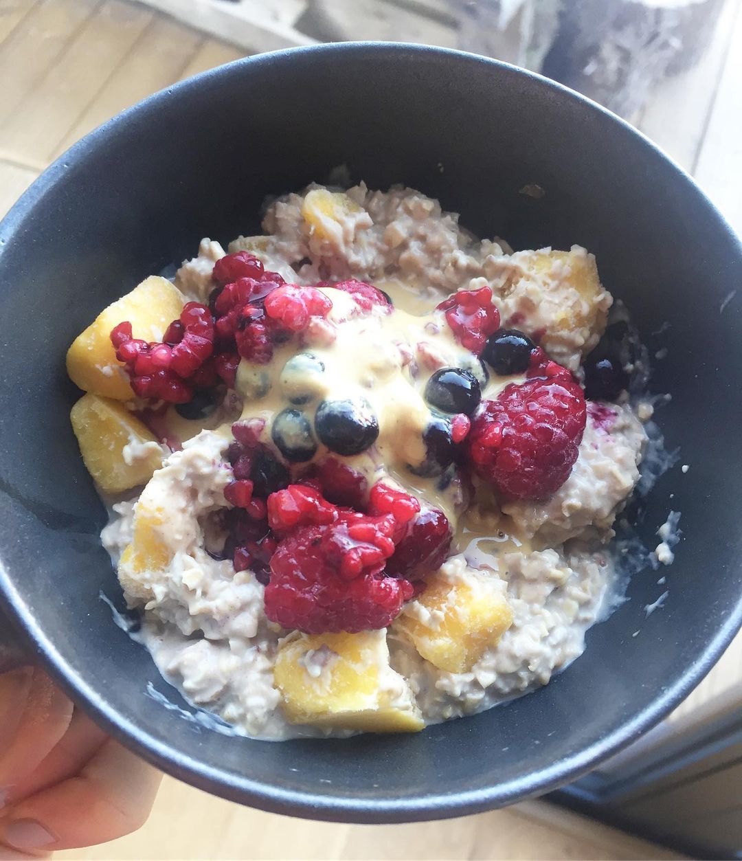 Hazelnut and Mango Overnight Oats