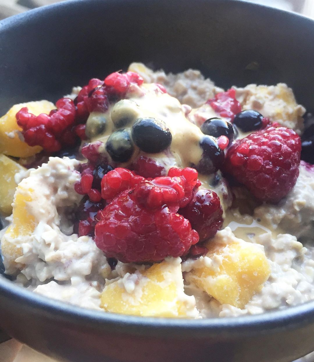Hazelnut and Mango Overnight Oats