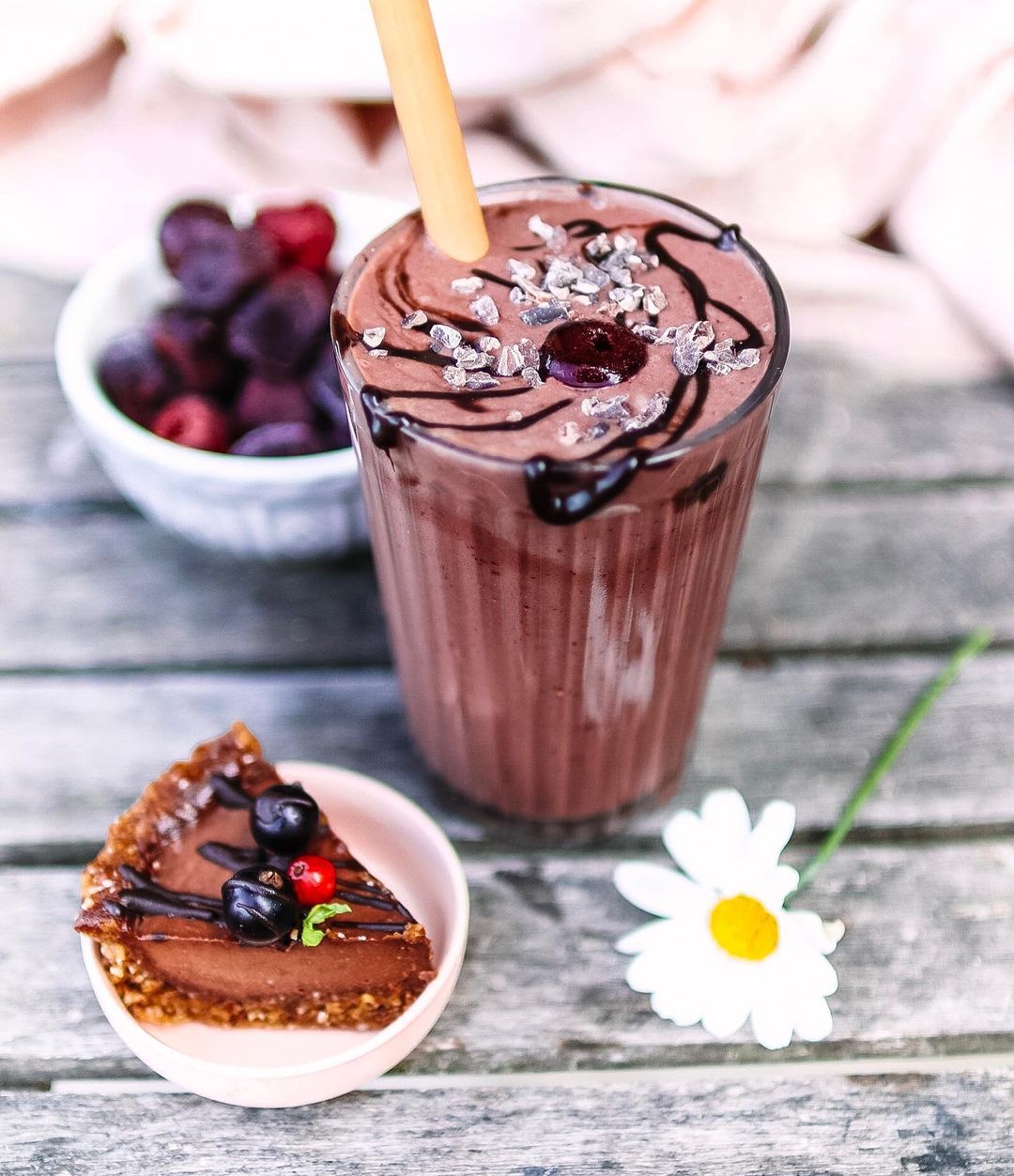 Choc Cherry Peanut Butter Smoothie