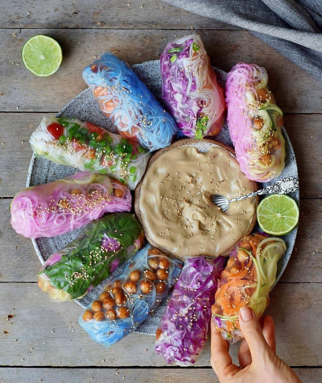 Vegan Rainbow Superfood Rolls