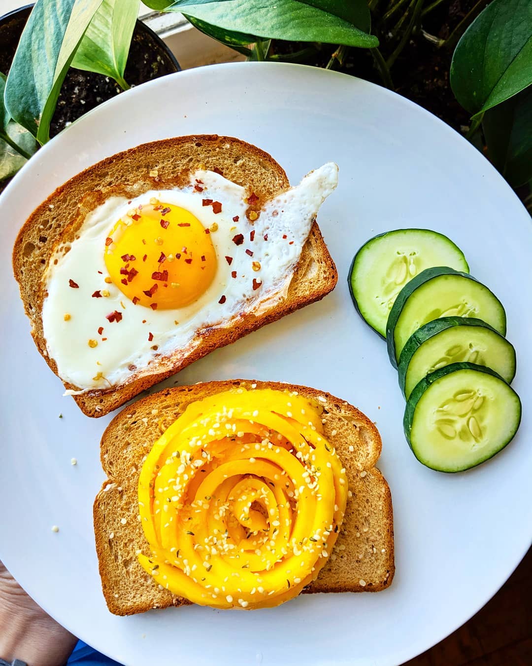 Mango Egg Toast Breakfast