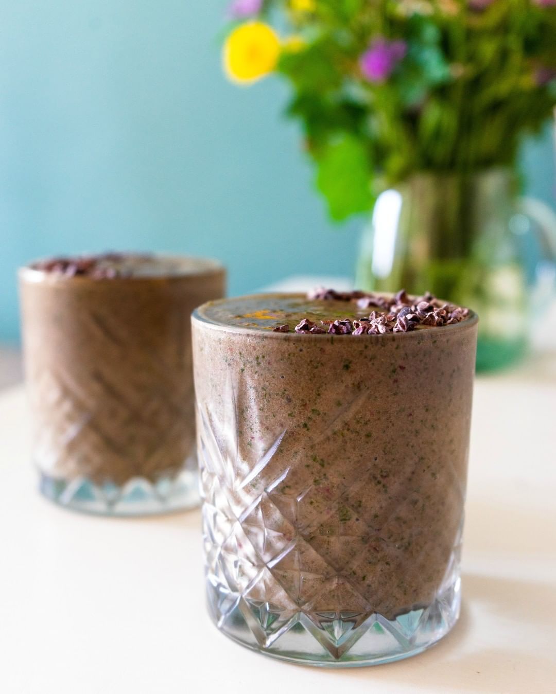 Homemade Spinach and Chocolate Smoothies