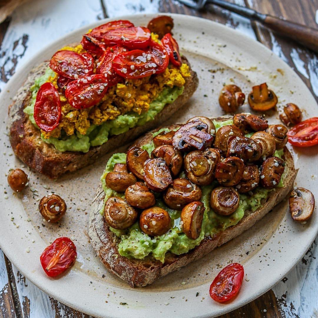 Sourdough with Avocado and Tamari Mushrooms