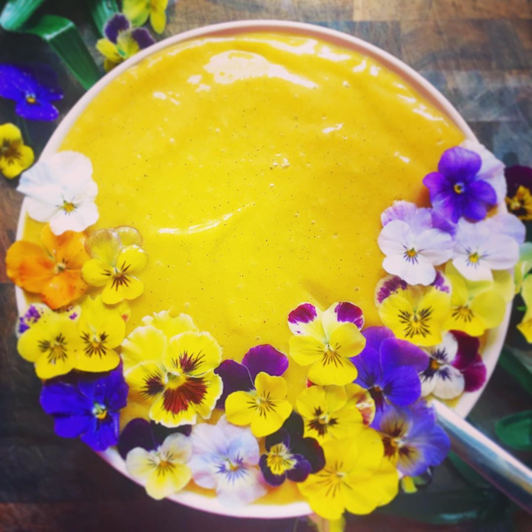 Mango Banana Smoothie with Cardamom and Coconut