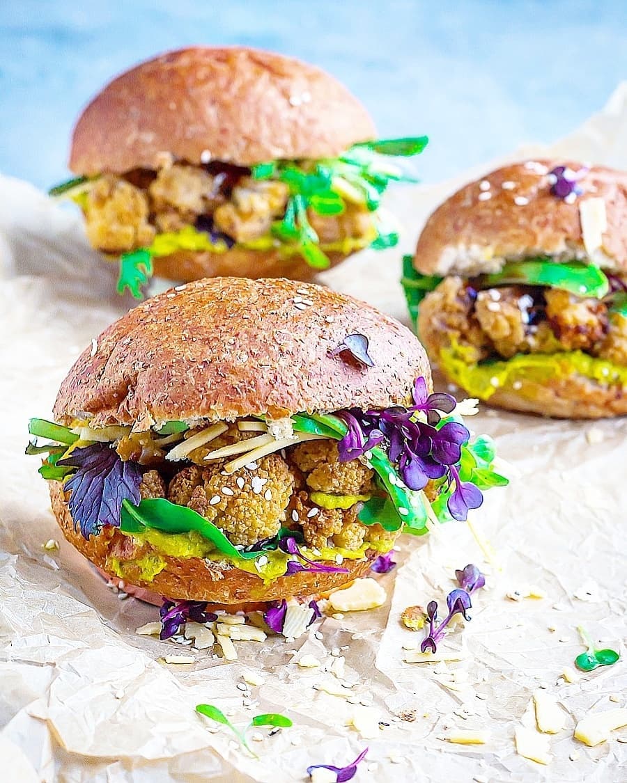 Roasted Cauliflower Vegan Burger