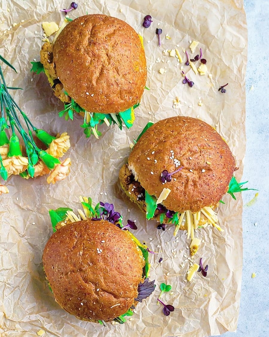 Roasted Cauliflower Vegan Burger