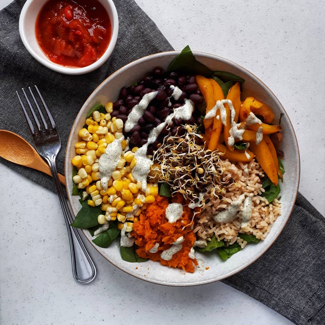 Burrito Bowl with Vegan Sour Cream