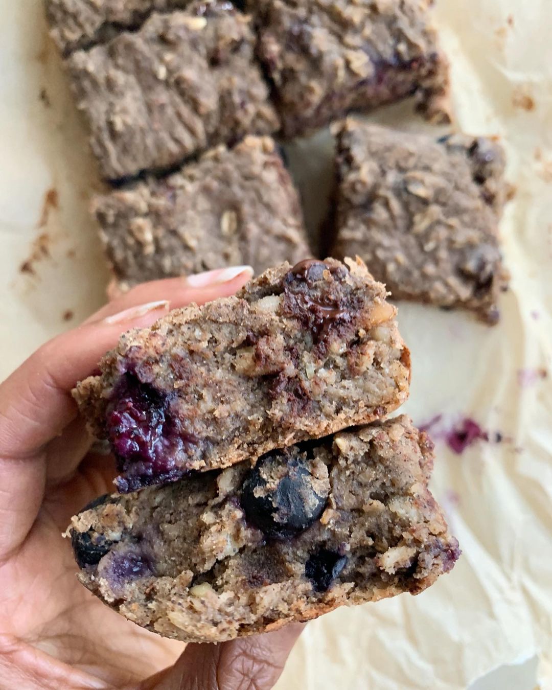 Blueberry Chocolate Breakfast Bars