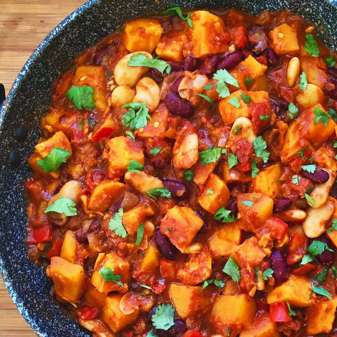 Sweet Potato, Butternut and Bean Chilli