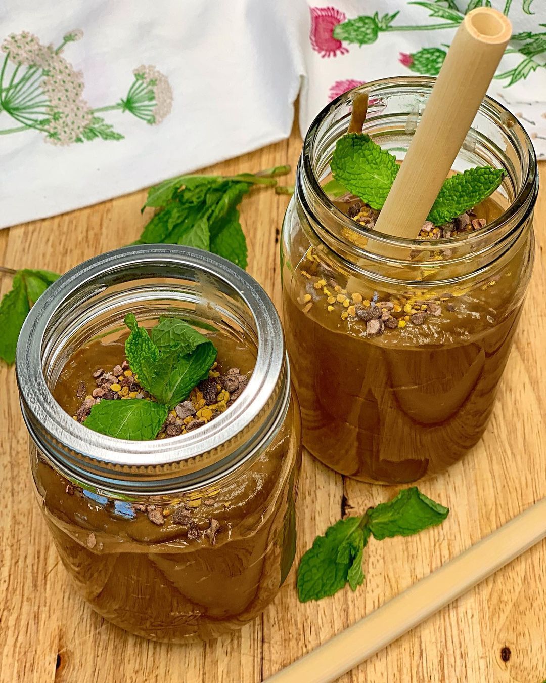 Refreshing Mint Chocolate Smoothie with Avocado