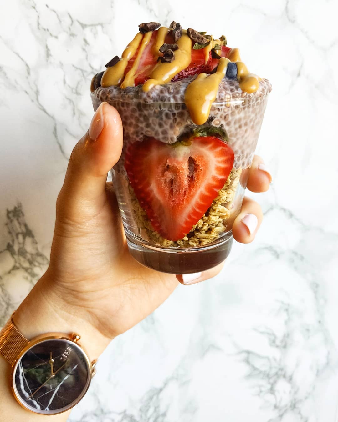 Chia Pudding Granola Breakfast Parfait