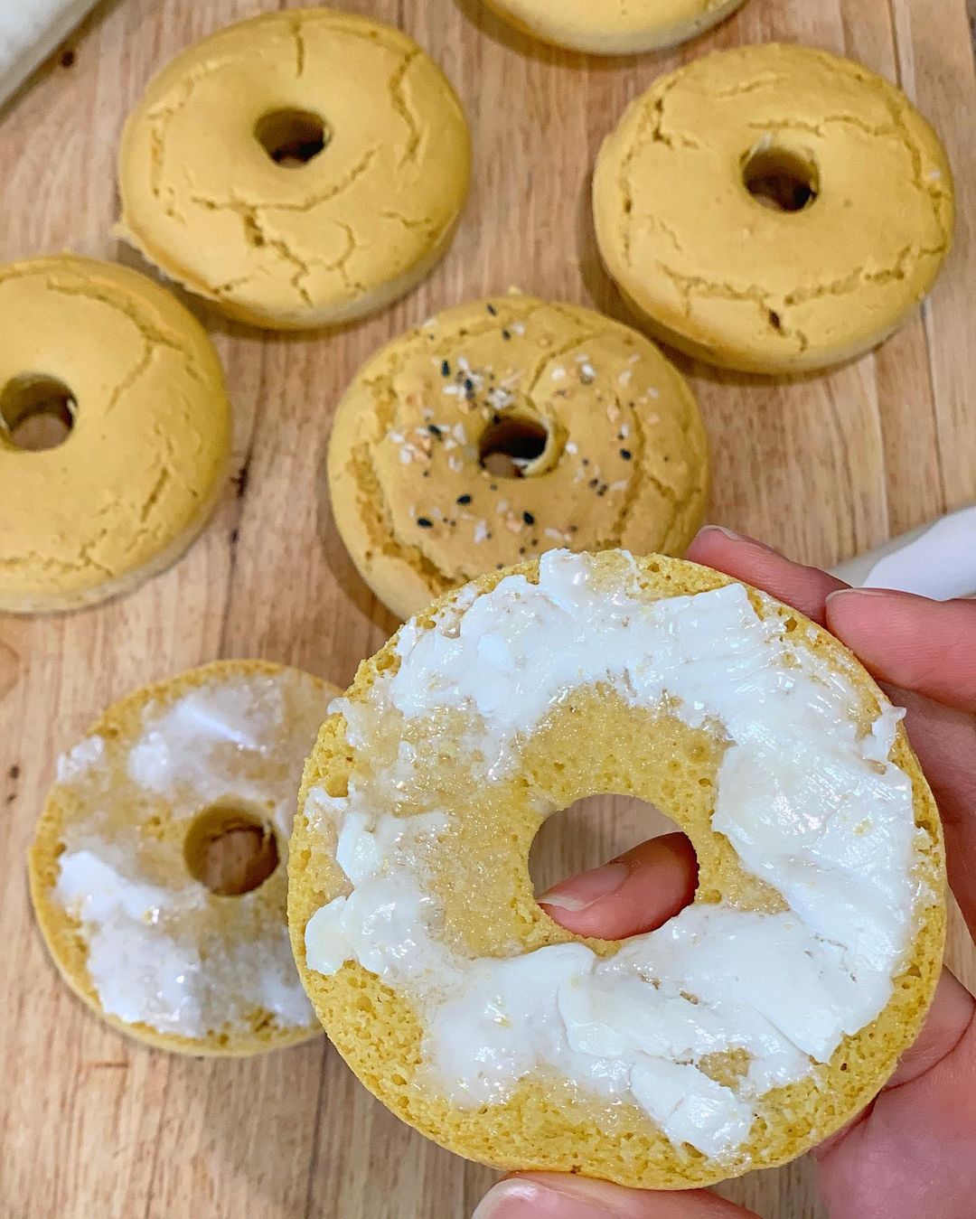 Easy Four Ingredient Bagel Donut Bread