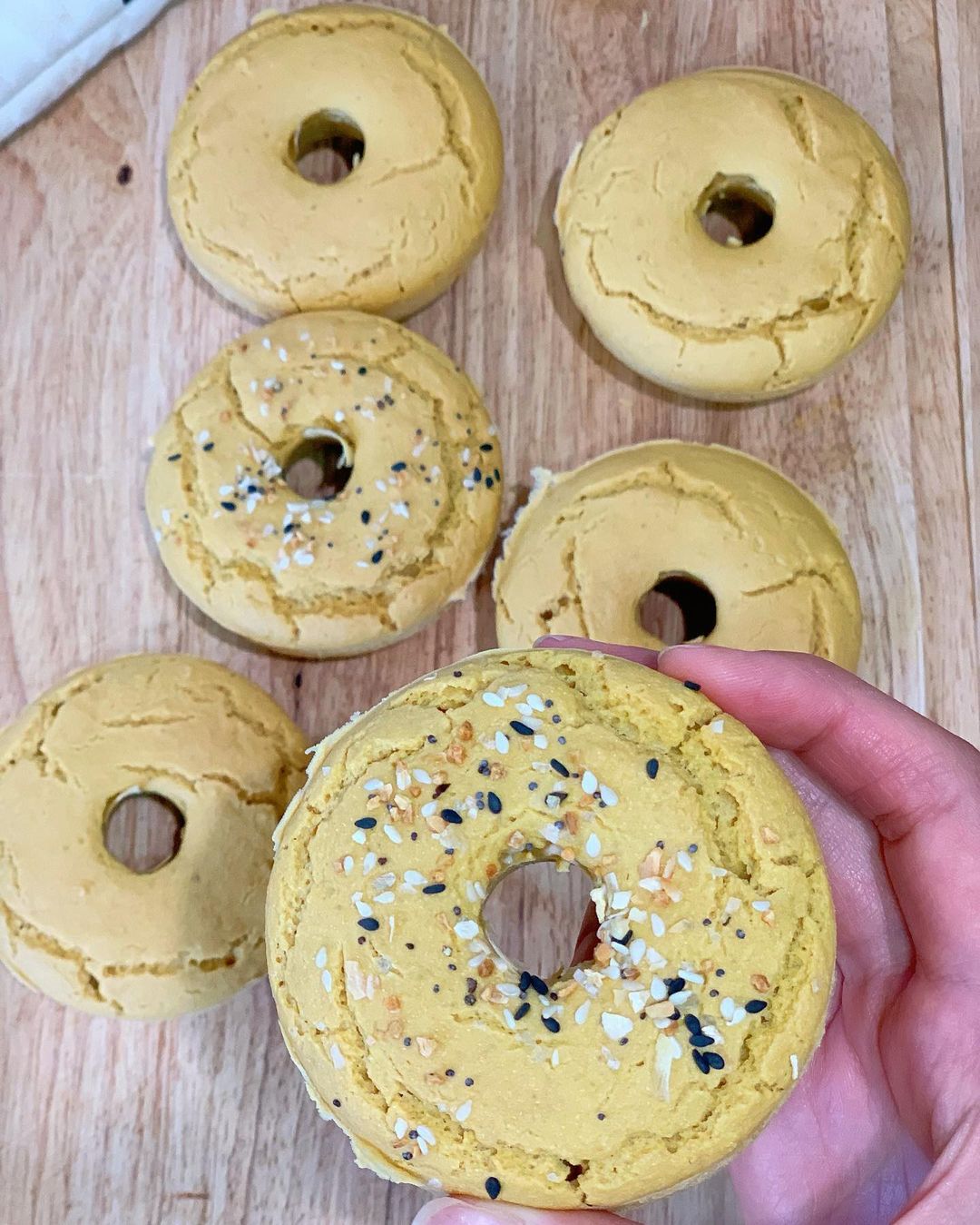 Easy Four Ingredient Bagel Donut Bread