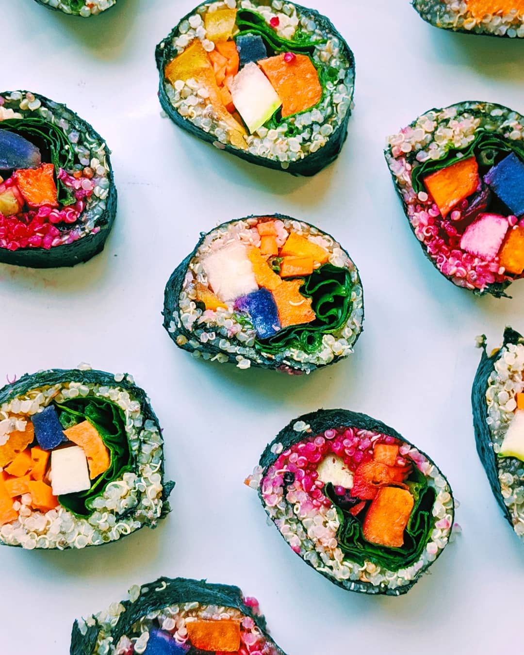 Rainbow Quinoa Sushi Rolls