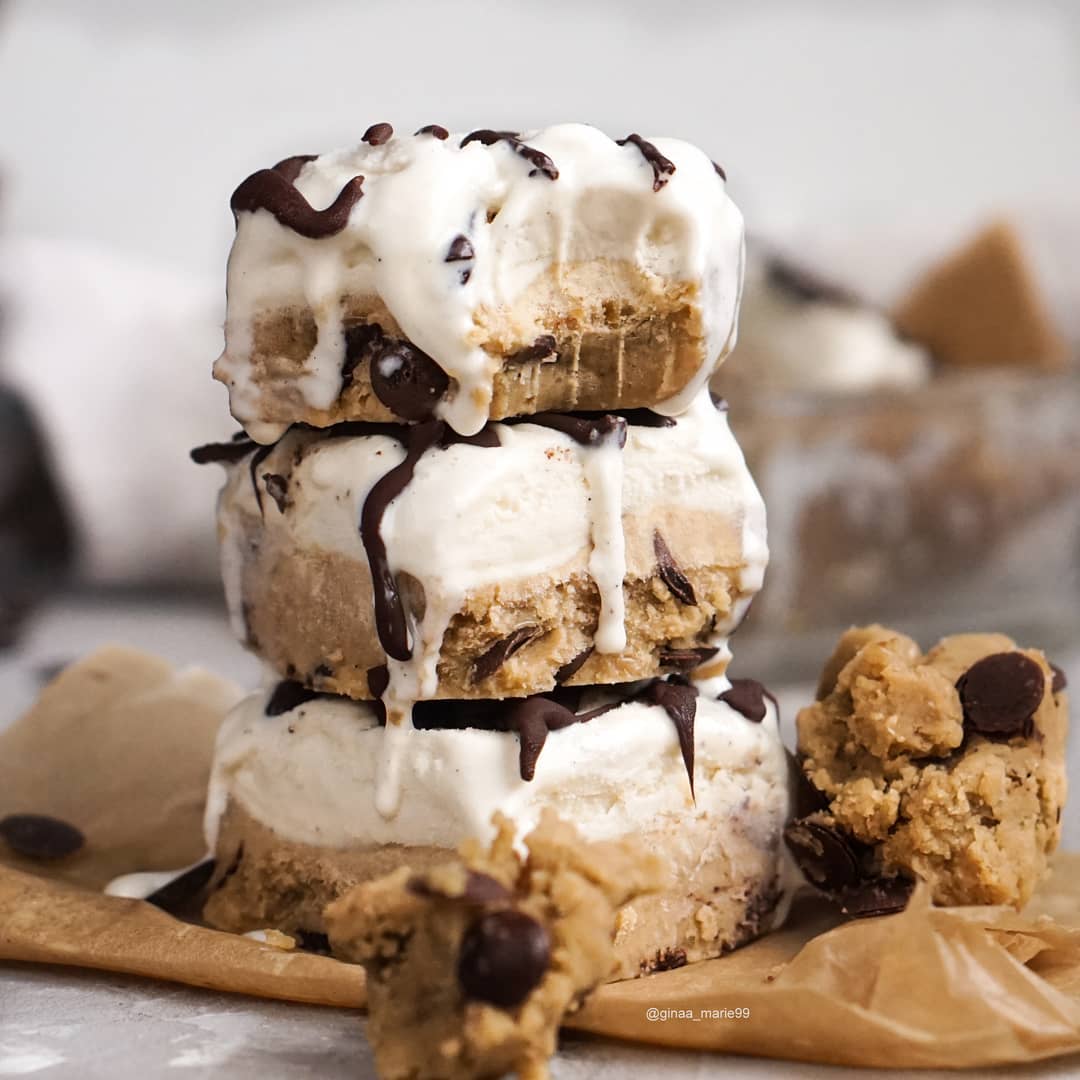 White Bean Cookie Dough Ice Cream Bars
