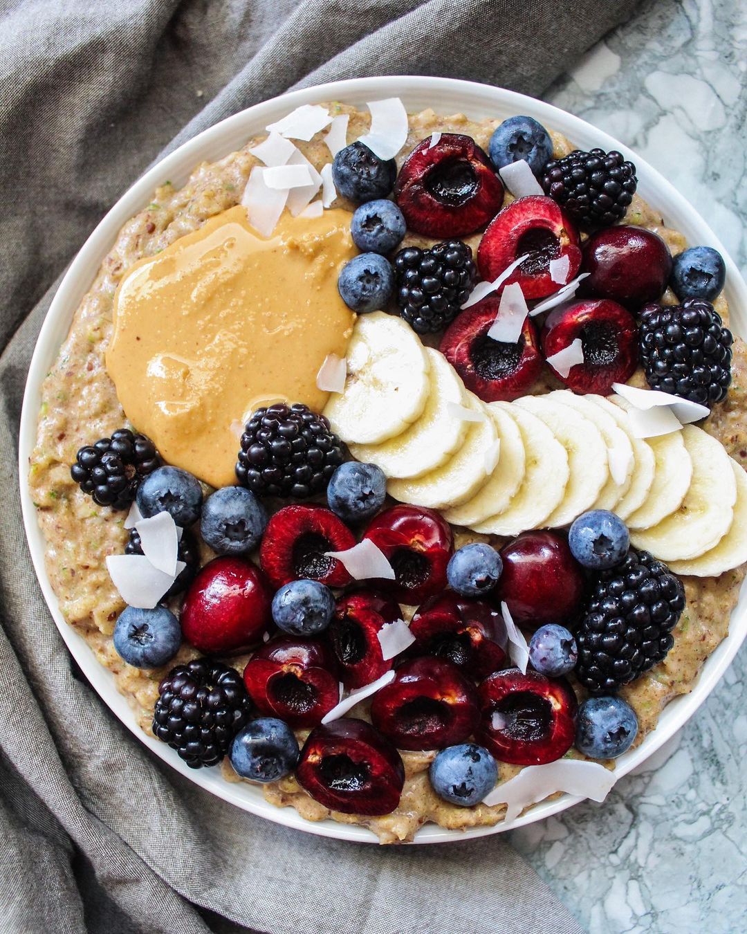 Zucchini Oats Breakfast with Cherries
