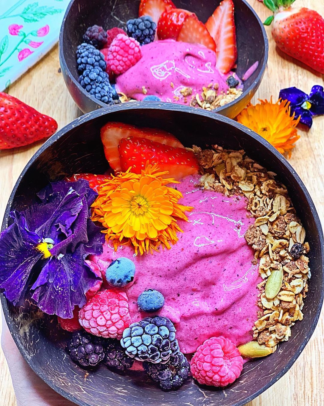 Vegan Pink Berry Ice Cream Delight