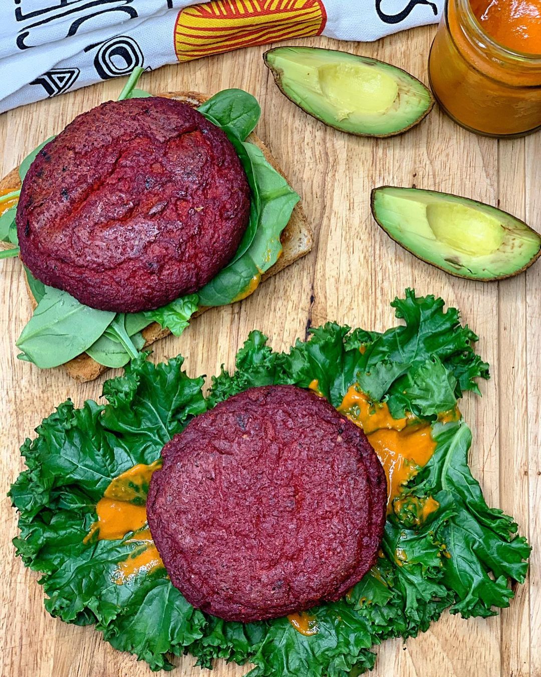 Vegan Beet Burgers with Pineapple Habanero Mayo