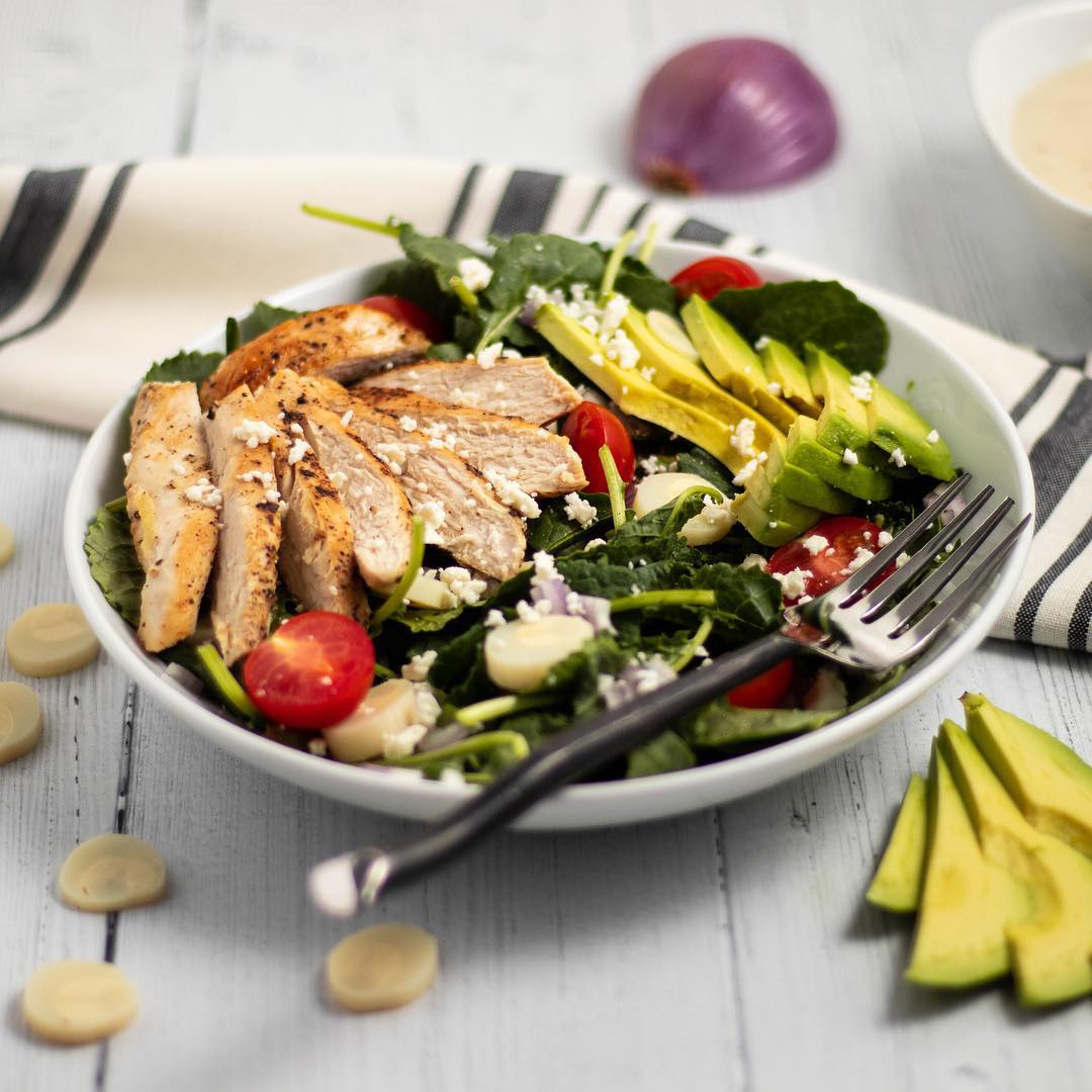 Kale, Chicken & Hearts of Palm Salad
