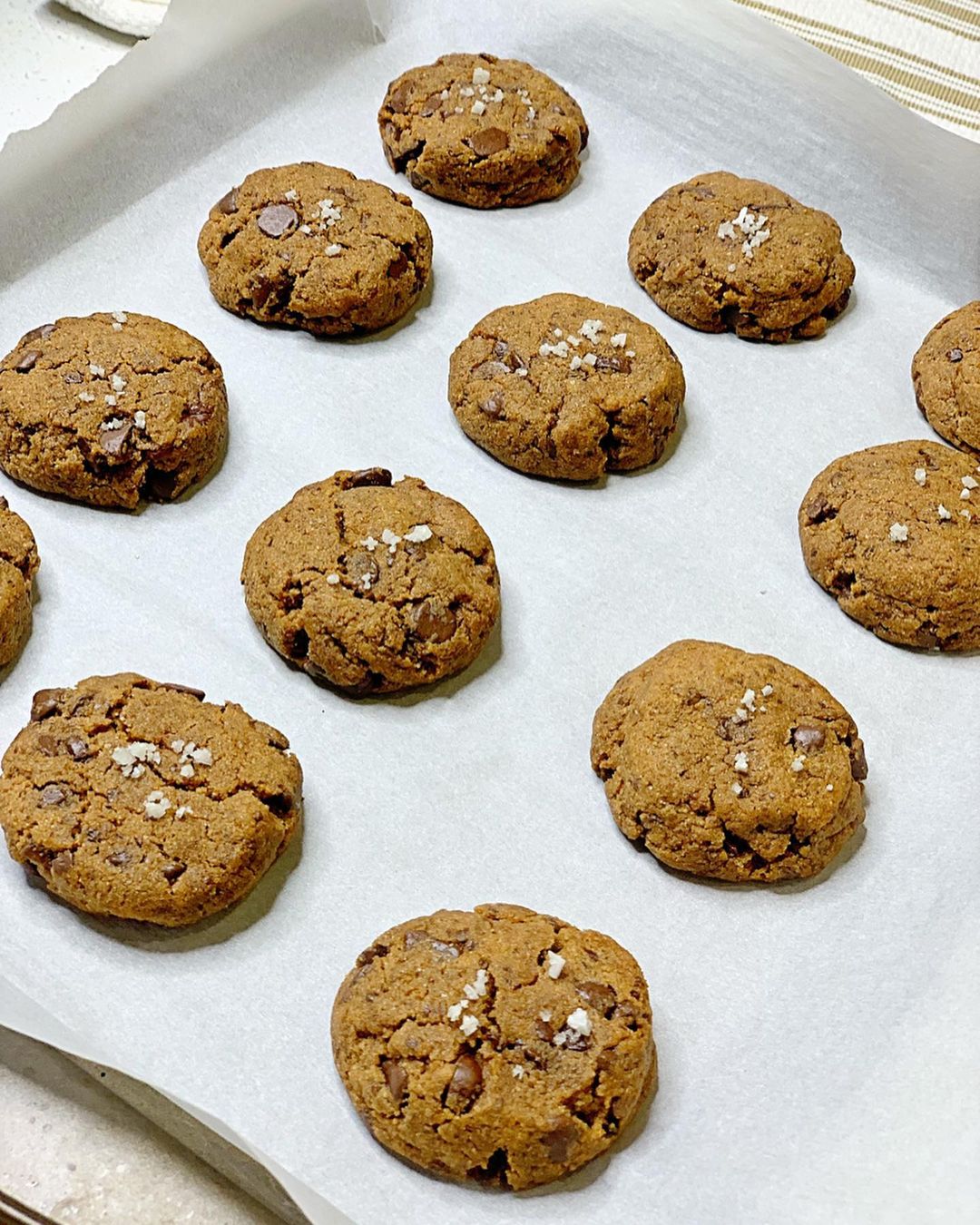 Vegan Gluten-Free Tahini Chocolate Chip Cookies