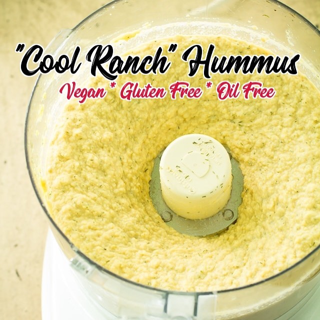 Homemade Vegan Cool Ranch Hummus
