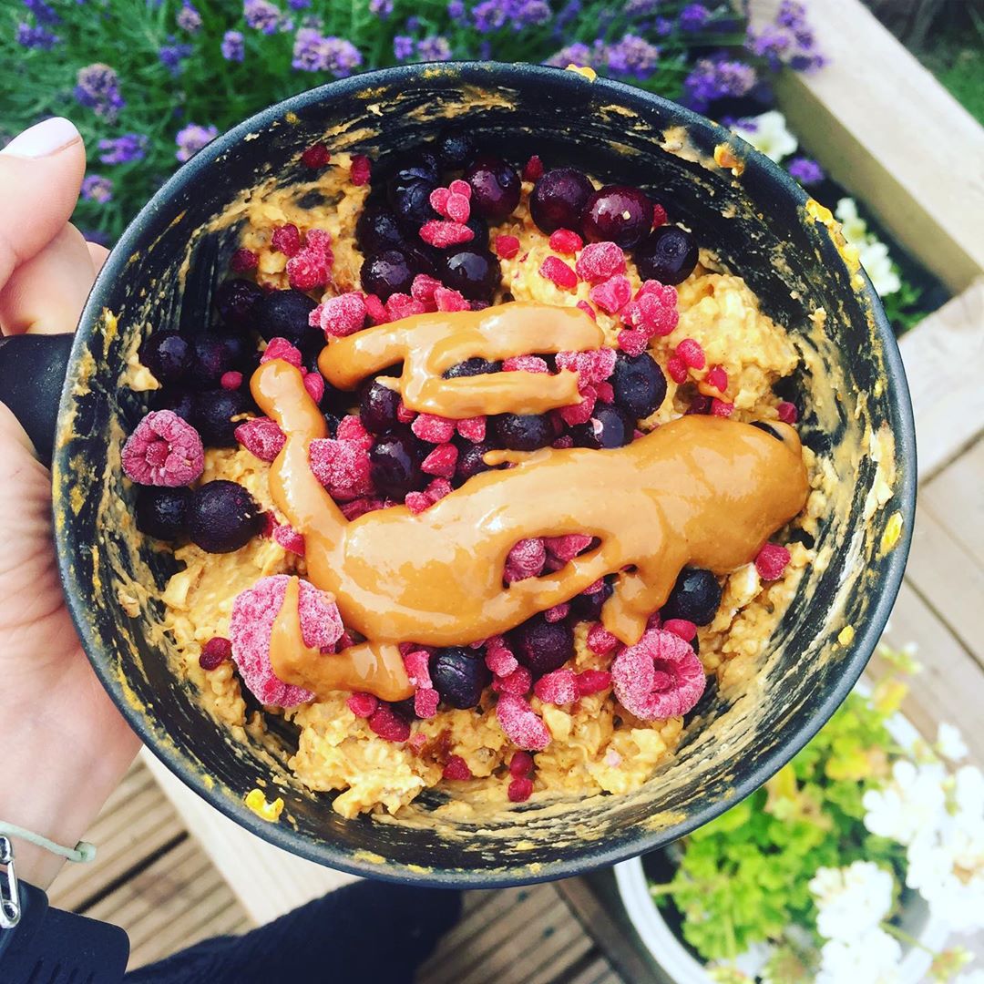Messy Bowl of Pumpkin Overnight Oats