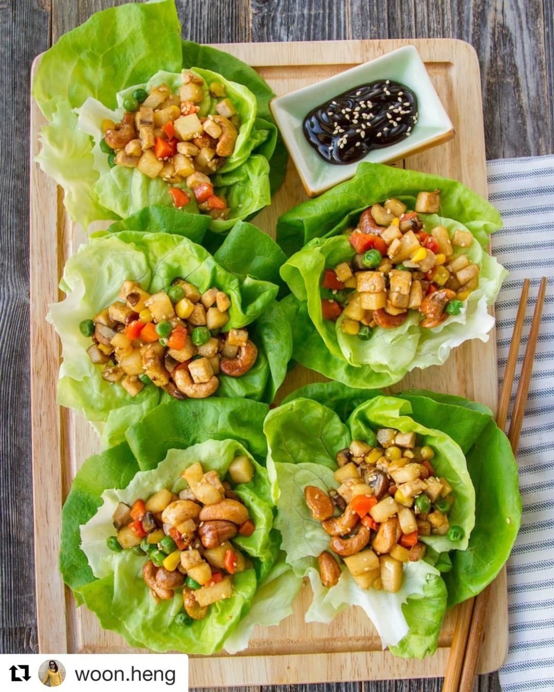 Crunchy Lettuce Cups with Tofu and Vegetables