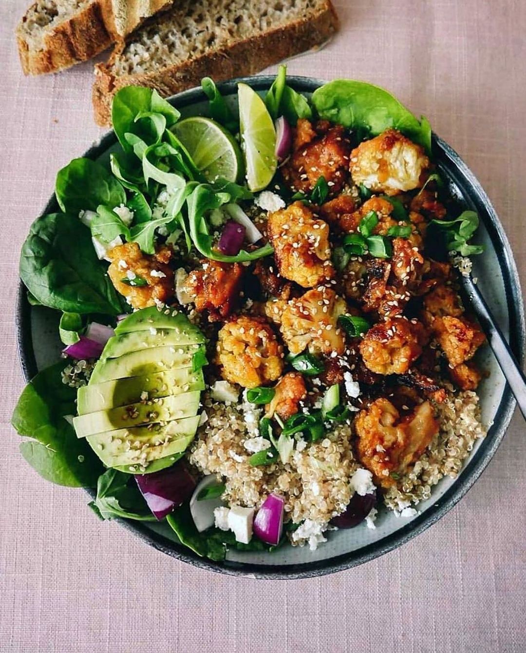Crispy Oven-Baked Cauliflower with Lime Sauce