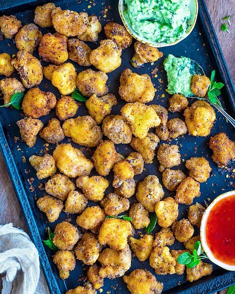 Fried Cauliflower Popcorn with Spices
