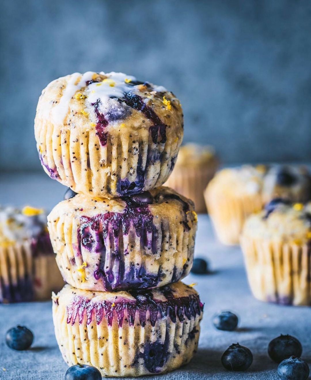 Vegan Blueberry Lemon Poppy Seed Muffins