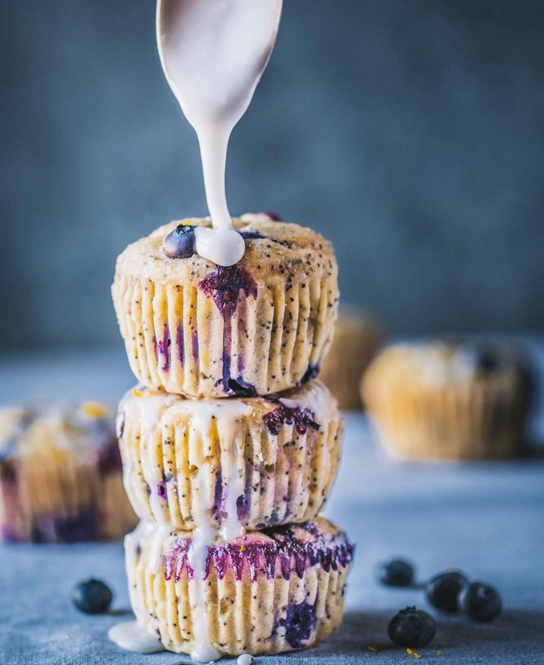 Vegan Blueberry Lemon Poppy Seed Muffins