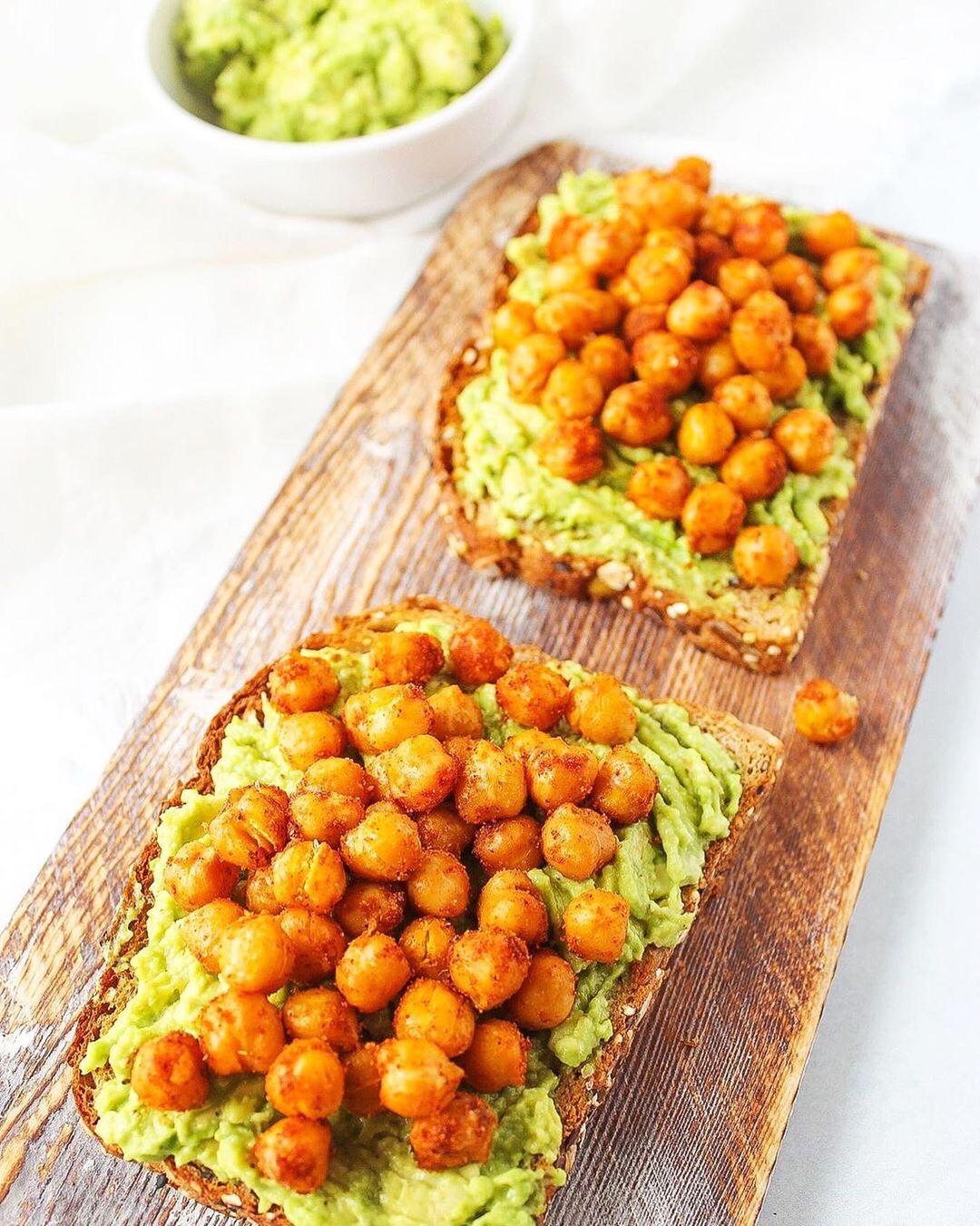 Crispy Savory Spicy Chickpea Toast