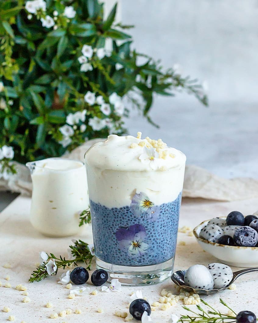Chia Pudding with Vanilla Coconut Topping
