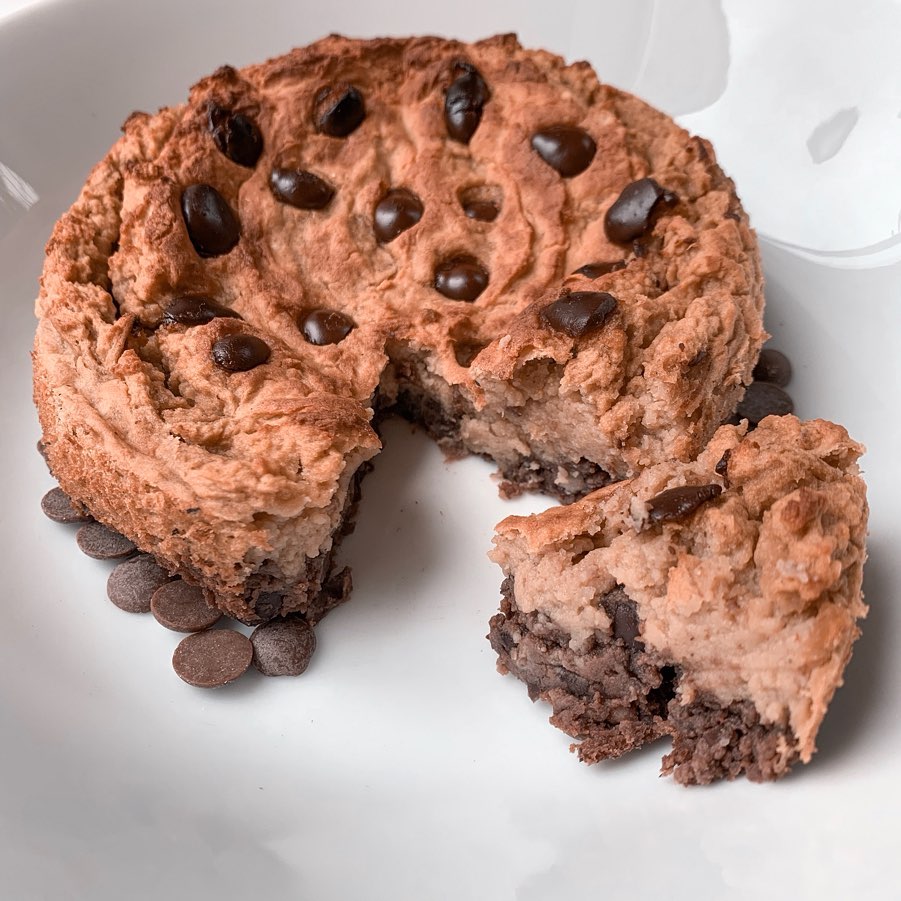 Black Bean Chickpea Brownie for One