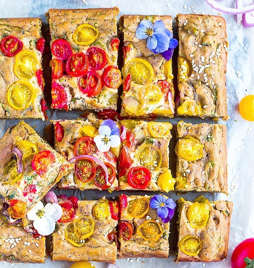 Savory Spelt Flour Breakfast Bread with Tomatoes