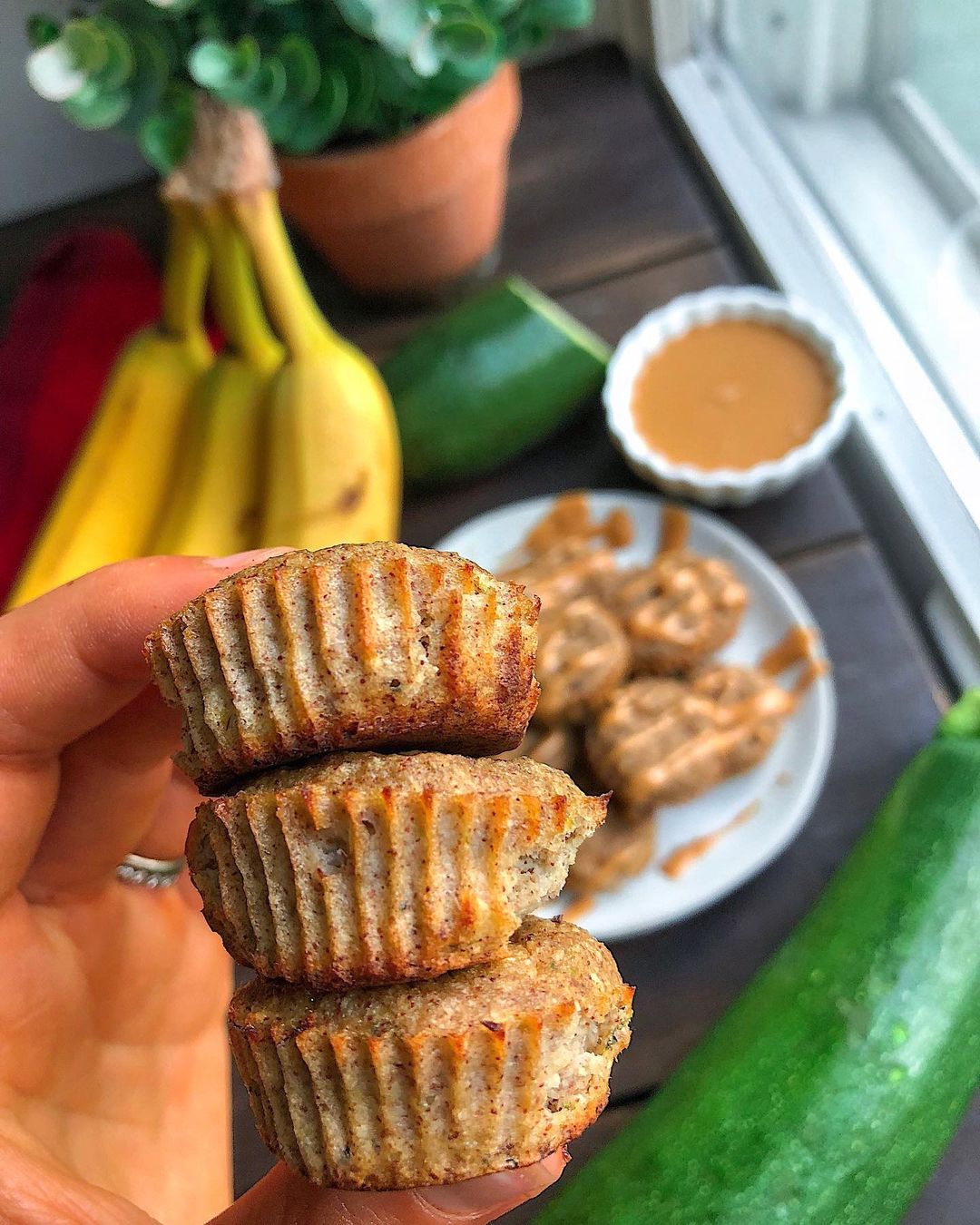 Paleo Zucchini Banana Bread Bites