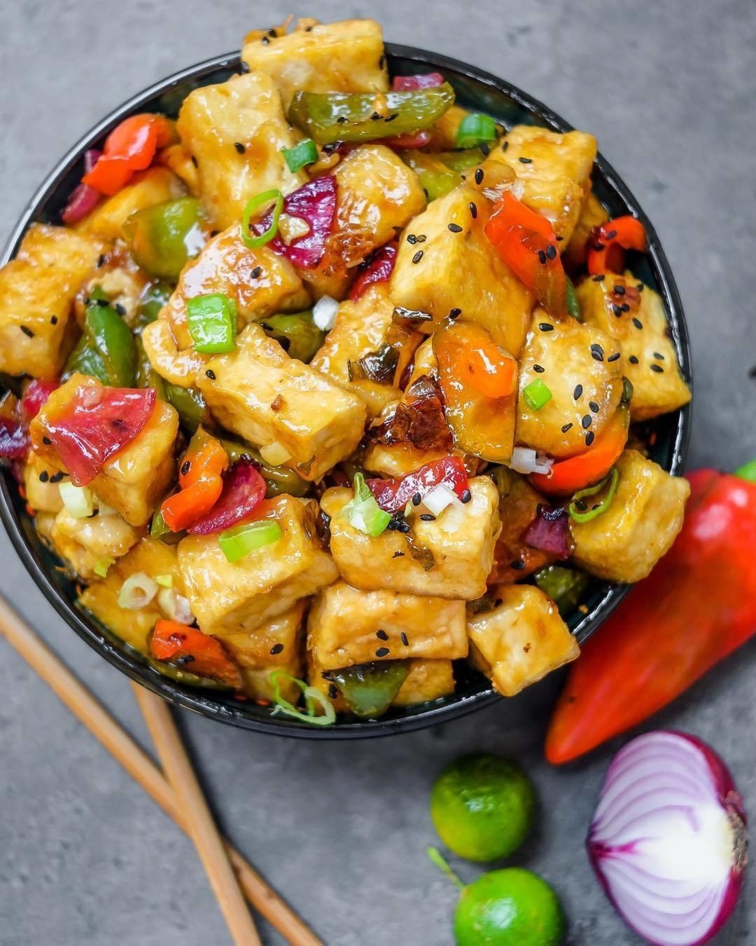 Sweet Lime Glazed Tofu