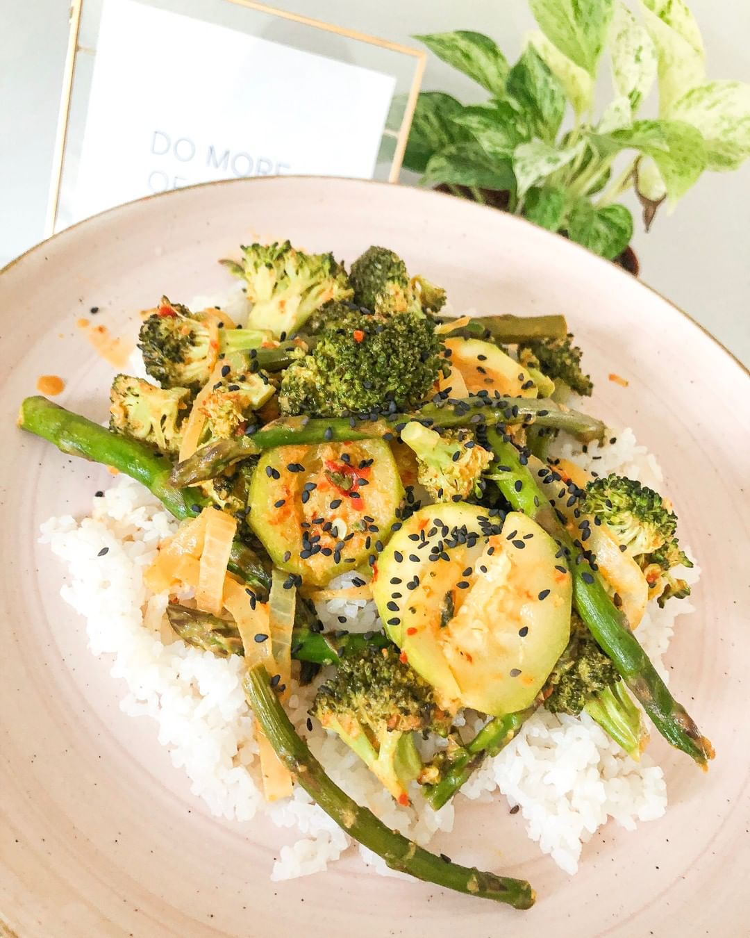 Yellow Coconut Curry Veggies and Rice