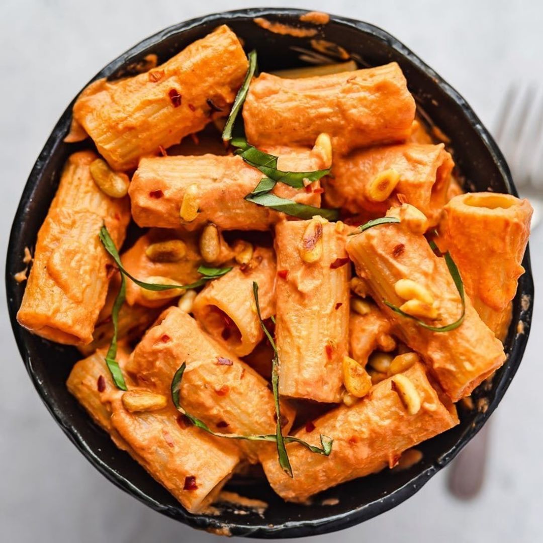 Rigatoni alla Vodka with Toasted Pine Nuts