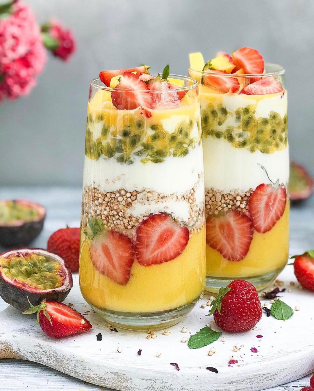 Mango Passion Fruit Parfaits
