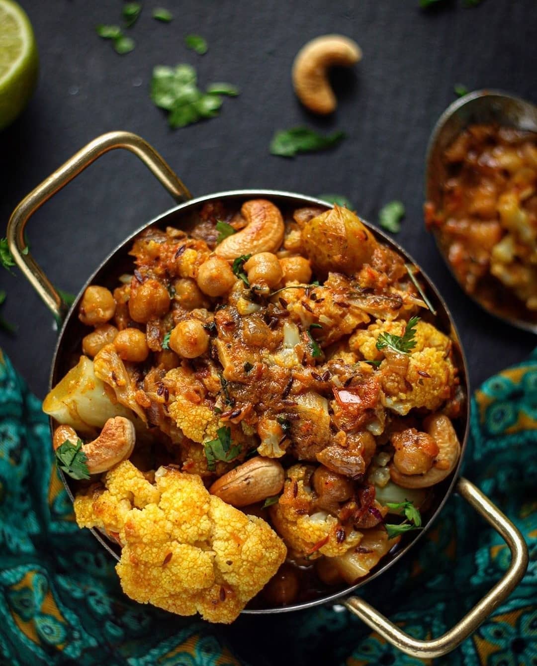 Cauliflower-Chickpea Curry with Cashews