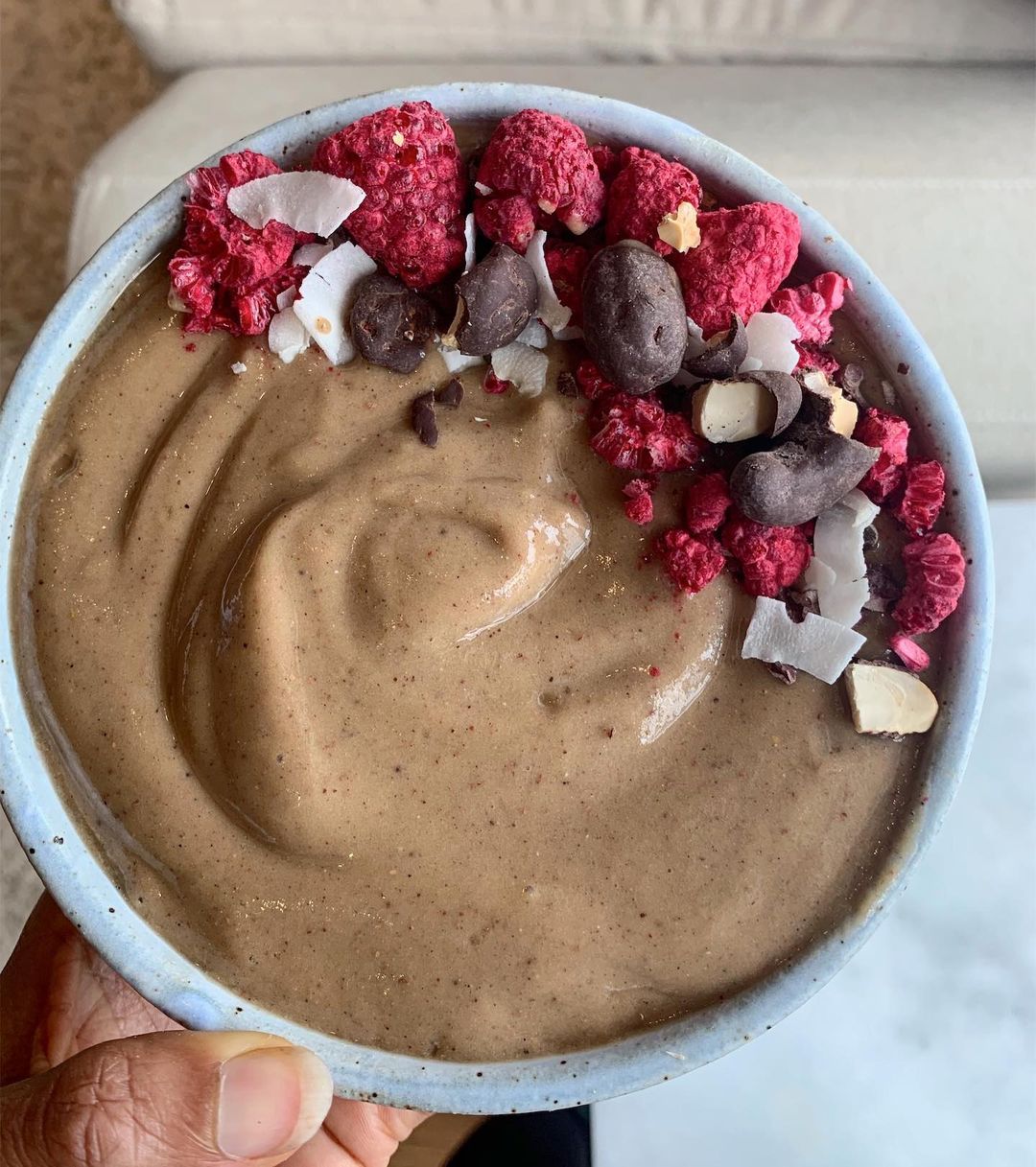 Silky Sweet Potato Cinnamon Smoothie Bowl
